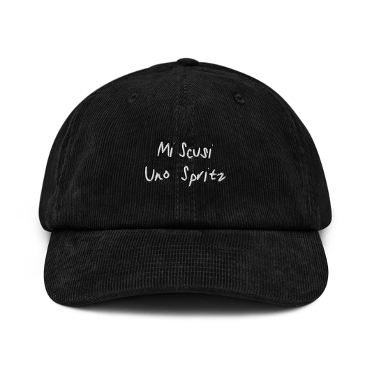 The Scusi Spritz Corduroy hat - Black - Cocktailored
