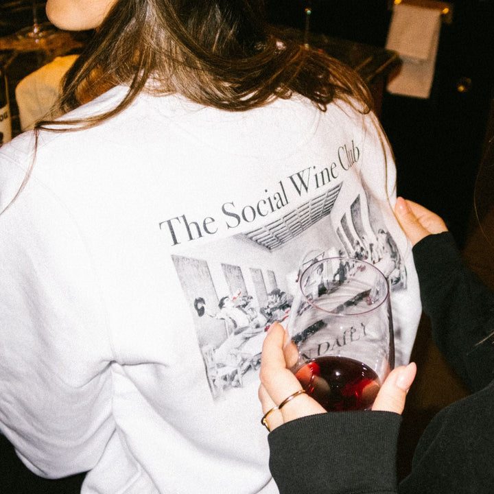 The Social Wine Club. Eco Sweatshirt - White - Cocktailored